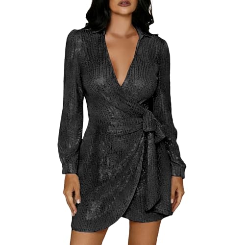 Robe de soirée à sequins scintillants et coupe flatteuse haute sophistication