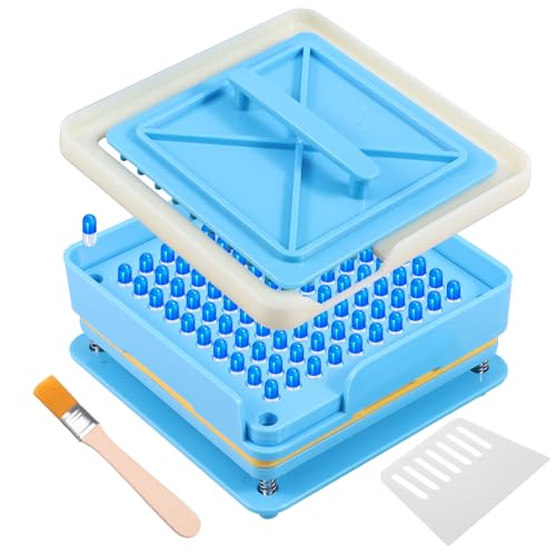 Kapselfüller 00 Kapselfüllmaschine 00 aus Kunststoff Anglebiges Kapselfüllwerkzeug zur Füllen Leerekapseln für die Tablettenherstellung zu Hause(blau)