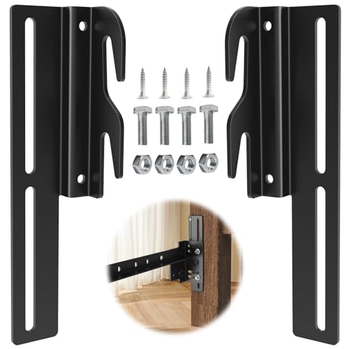 2 PCS Headboard Adapter Brackets for Metal Bed Frame Bolt-On to Hook-On