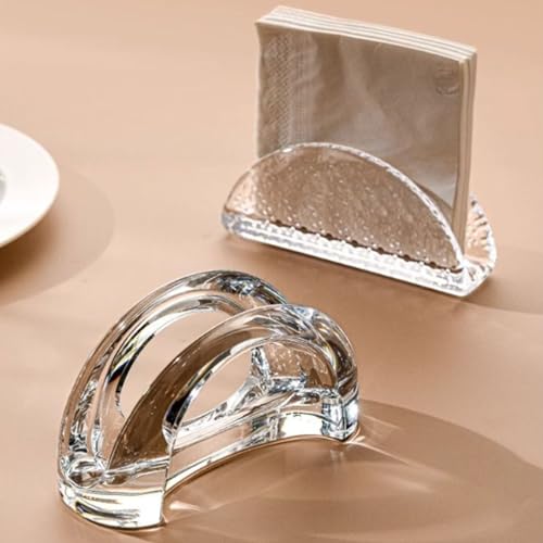 Porte-serviettes en papier transparent anti-encombrement support vertical de comptoir - 7