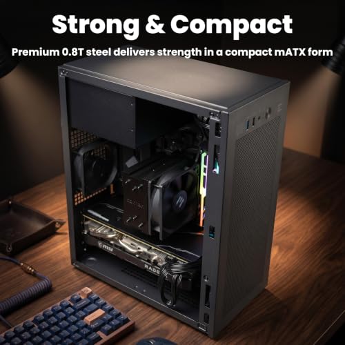 Image of Zalman CUBIX Compact Mini Tower mATX Micro-ATX PC Case, Black | Heavy-Duty 0.8T Steel, DTX ITX SFF SFX HTPC Small Form Factor Chassis, USB 3.0, 1x 80mm Fan, ATX PSU Support