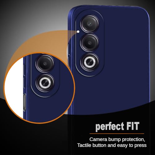Image of Back Cover for Oppo A3 Pro 5G / K12x 5G | Full Camera Protection | Premium Liquid Silicon Case | Flexible Bumper Case for Oppo A3 Pro 5G / K12x 5G (Dark Blue)