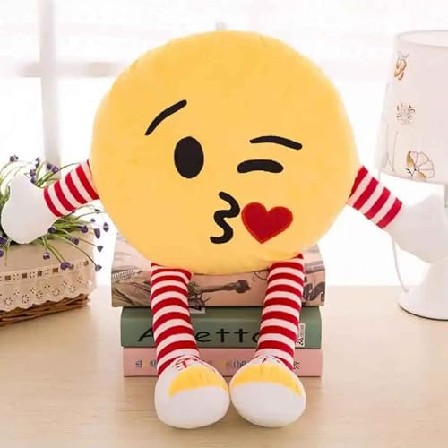 Image of DearJoy Kissing Smiley Soft Toy - Yellow