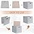 Posprica 13x15x13in Collapsible Storage Bins, Fabric Foldable Cube Storage Boxes, Decorative Storage Baskets Organizer for IKEA Kallax, Shelves, Closet, Clothes, Toy, Set of 4-Grey