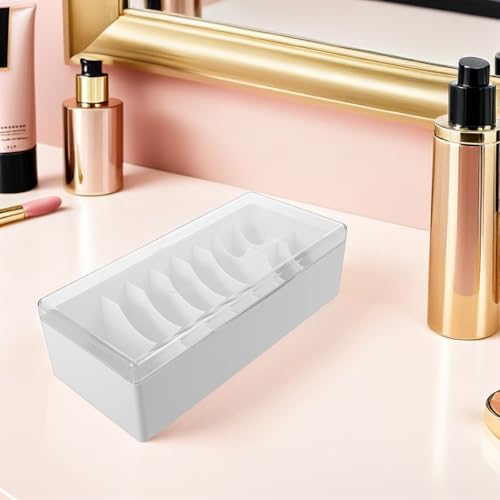 Boîte de rangement pour outils de manucure en acrylique à compartiments
