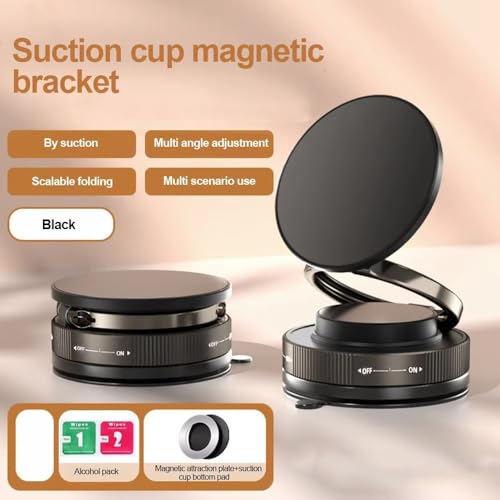 Image of Car Dashboard Anti-Slip with Mobile Phone Holder and Number Display Strip, Multi-Compartment Dashboard Organizer Pad (Magnetic Phone Stand)