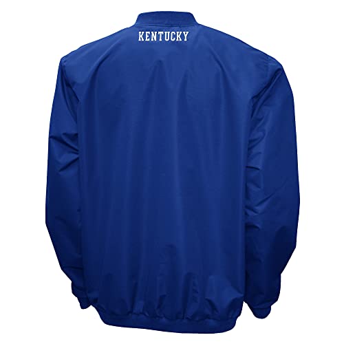 2Bhip NCAA Kentucky Wildcats Adult Blue Lightweight V-Neck Windbreaker Wind Shirt Pullover Jacket For Men2
