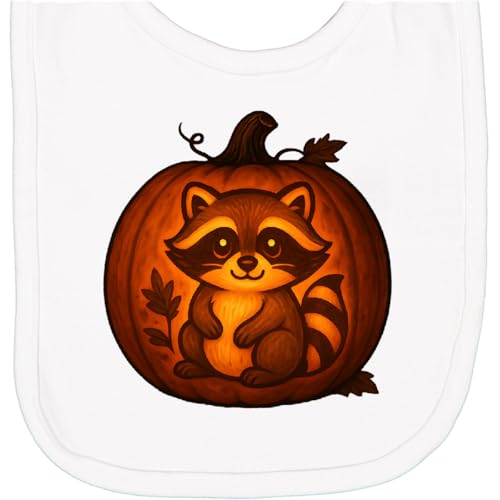 inktastic Halloween Raccoon Pumpkin Newborn Bib
