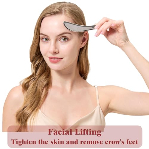 Image of BYYDDIY-5.8 inch Facial Lifting and Body Massage Tool,Stainless Steel Gua Sha Muscle Scraper Tool,Scar Tissue Tool,Physical Therapy Tools,Muscle Scraping Tool (5.8 inch)