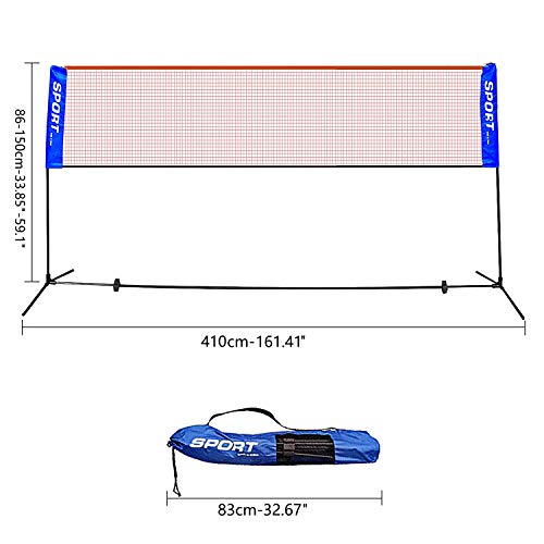 image for AKOZLIN Portable Adjust Height 2.8-5ft Badminton Net Set,10ft Wide Ava