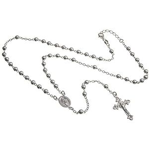 Rozenkrans Alejandro, rozenkransketting 925 zilver, lengte naar keuze van 49-89 cm