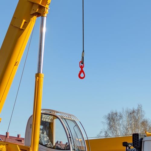 Heavy Duty 1/2" x 100ft Winch Cable with Swivel Hook - 4400Lbs Breaking Strength, Self-Locking Wire for SUVs, Trucks, Off-Road Vehicles, Towing & Recovery