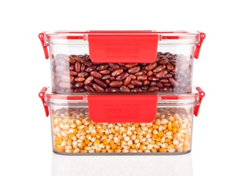 Image of Ritu J-343 Plastic Storage Box Fridge Organizers Kitchen Container Freezer Food,Vegetables,Fruits,Fish and Egg with Airtight Lid - 1000ml