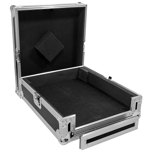  Plugger Flight Case Professionale per Mixer DJ 4 Vie Pioneer DJ DJM A9. Flight-Case in multistrato nero 9 mm, angoli in alluminio, schiuma ad alta densità.