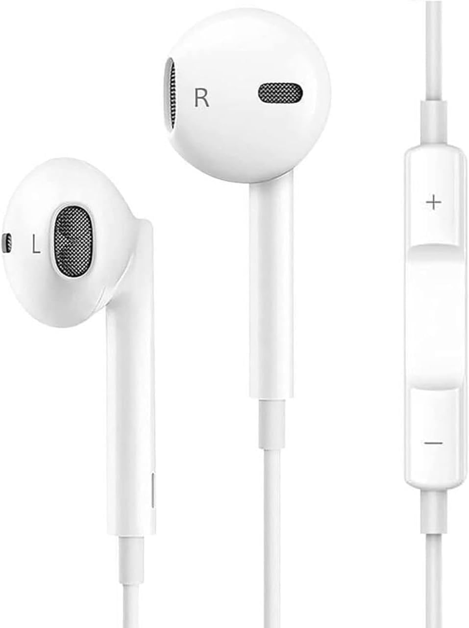 EvoMart Ecouteur Compatible avec iPhone 14/14 Pro/13/13 Pro/12/12Pro/11 Pro Max/SE/XS Max/X/8/7, Écouteur pour iPhone Stéréo HiFi avec Microphone et Contrôle du Volume