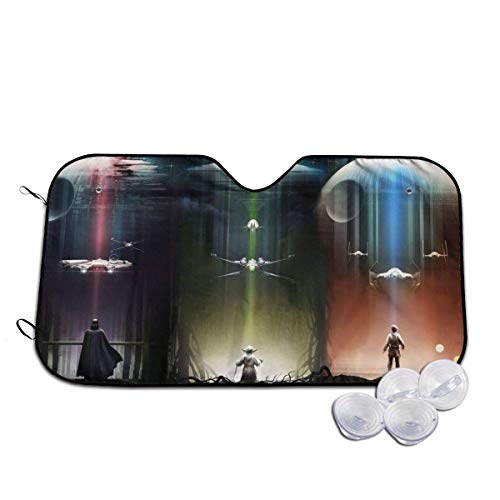 Lihaky Star-Wars Windshield Sun Shades Blocks Rayos UV Sun Visor Plegable, Car...
