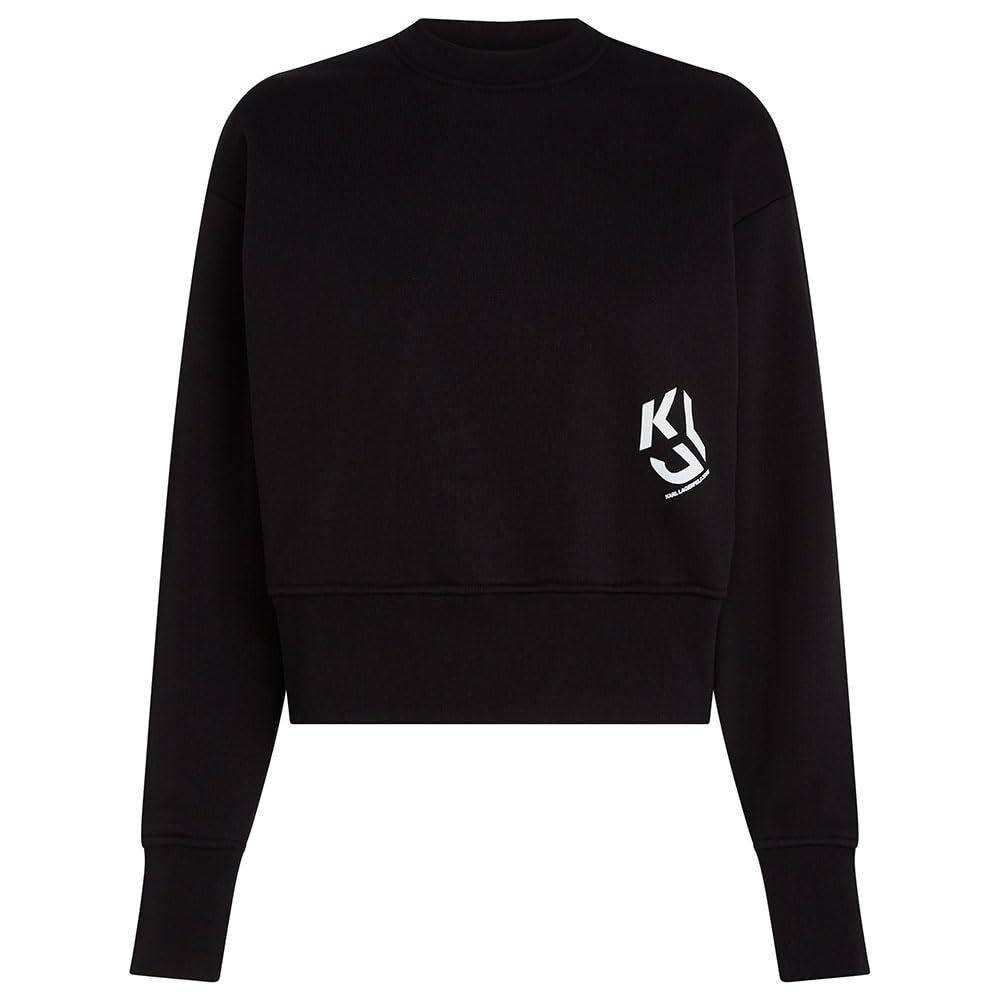 KARL LAGERFELD JEANS, Women's, Monogram Logo Sweat, Regular Fit, Black, XS