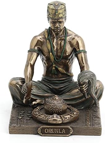 Veronese Design 5 1/8" Tall Orunla The Orisha of Wisdom Destiny and Prophecy African God Statue Cold Cast Resin Antique Bronze Finish