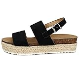 ★★Machen Sie einen natürlichen Schritt nach vorne mit einem klaren und klassischen Look mit diesen Espadrille Wedge Sandals. Verpassen Sie auf keinen Fall Ihr tägliches T-Shirt und Ihre Lieblingsjeans, Ihr Lieblingskleid, Shorts oder Spring Jumpsuit! Passen Sie diesen Sommer perfekt auf jedes Outfit an.