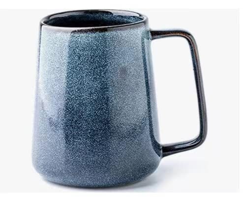 Large 24 OZ/700ml Ceramic Coffee Mugs with Golden Handle, Extra Big Jumbo Tea Cup Mug for Office and Home, Gift and Present, 700ml Blue