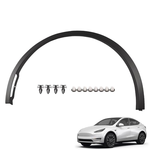 YzusGomumu Front Left Fender Trim Compatible with 2020-2024 Tesla Model Y Driver Side Replaces 149418500B 149416100B Wheel Arch Molding Flare