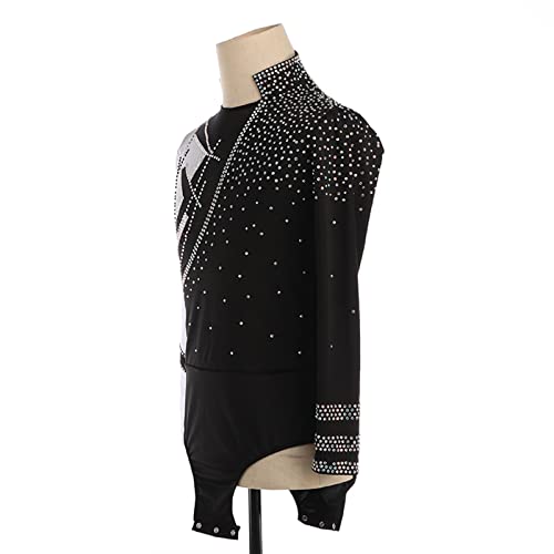 Roupas de patinação artística para meninos e homens, traje de competição de desempenho de patinação