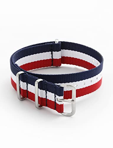 Image of TACTICAL FROG Nylon Watch Band 18mm 19 mm 20mm 22 mm 24 mm, Waterproof Military Watch Straps Replacement for Men Women, With Stainless Steel Buckle
