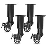 5. Contenu de la livraison : vous recevrez 4 pieds de meubles robustes (8 à 12 cm réglables) + 16 vis. La grande plage de réglage permet d'économiser des coûts pour les tailles individuelles telles que les pieds d'armoire ou les pieds de lit. Si vous avez des questions, nous sommes à votre disposition à tout moment – essayez sans risque !