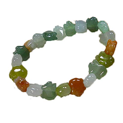 Jade birman naturel bracelet de porcelet tricolore bijoux pour hommes et femmes