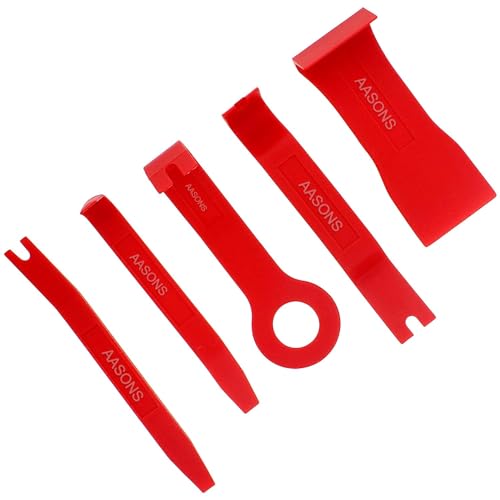 AASONS Trim Removal Tool Kit, Pry Tool Set, Car Panel Removal Tool Trim Tools Stereo Removal Fastener Remover, Car Dashboard Audio Trim Disassembly Tool Kit Auto Trim Removal Tool (5 Piece Trim Set)