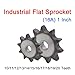 Steel Heavy Duty Motor Pinion Gear Flat Chain Gear 10-20Teeth Industrial Sprocket Wheel Carbon Steel Tooth 16A(16A 16Teeth)