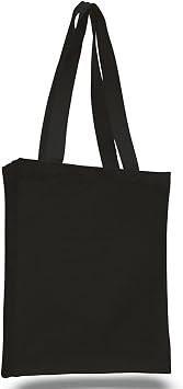 ToteBagFactory Promotional Priced Durable Cotton Canvas Book Bag W/Gusset Art Craft Blank Tote Bag