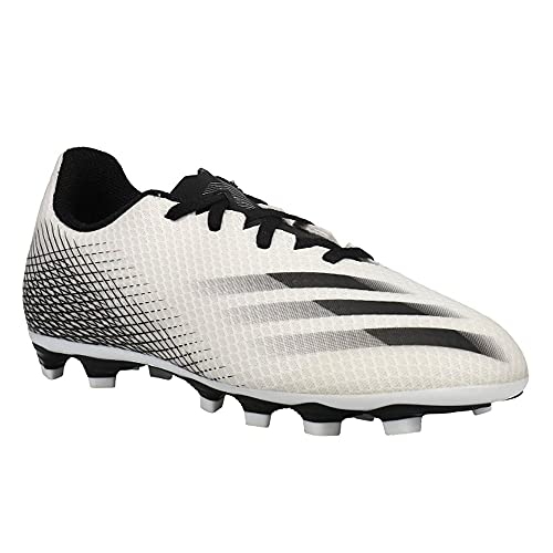 Image of adidas Men's X Ghosted.4 Firm Ground Soccer Shoe, White /Black /Silver, 5