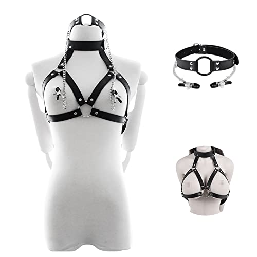 Sex Bondage Utimi Nipple Clamp Sm Chest Harness Breast Clamp Neck Collar Restraint For Sex Game #TOP5