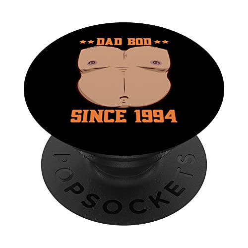 Dad Bod Since 1994 Father's Day Beer Belly PopSockets Swappable PopGrip, Black