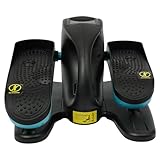 Elipse eléctrica de 5 velocidades, modo automático (P1, P2, P3), mini paso a paso para el hogar, elipse, elíptica con mando a distancia, 25 kg, azul