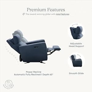 Nurturethegliderpremiumpowerreclinernurserygliderchairwithadjustableheadsupportdesignedwithathoughtfulcombinationoffunctionandcomfortbuiltinusbchargernavy Urban Country Home Decor Nurture the glider premium power recliner nursery glider chair with adjustable head support designed with a thoughtful combination of function and comfort built in usb charger navy urban country home decor