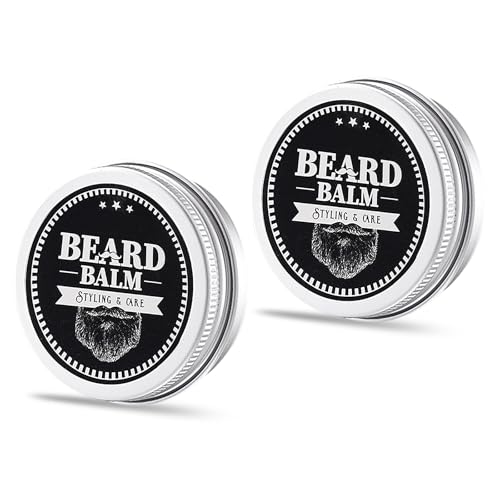 Beard Balm - Natural Beard Balm For Men With Beeswax & Vitamin E - Styles, Strengthens & Softens - Beard Wax - Beard Softener, Lightweight & Deep Beard Conditioning - 15 g, 2 Pack
