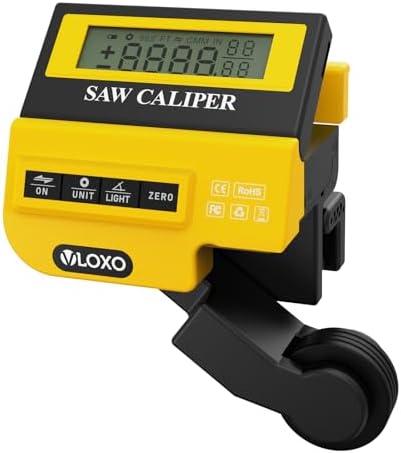 VLOXO Caliber Measuring Tool for Miter Saws Digital Caliper Measurement Eliminates Need to Mark Materials Adjustable English and Metric Measurements Tools for Kind of Saw Fence