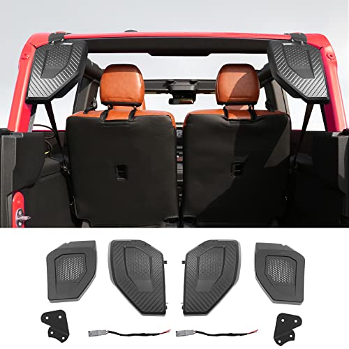 Mabett Rear Speaker Pods Compatible with Ford Bronco 2021 2022 2023, Upgrade 6.5" Pods for Bronco Accessories 2/4-Door, Interior Accessories Black