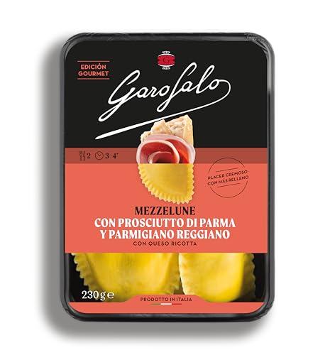 Garofalo Pasta Fresca, Mezzelune con Prosciutto di Parma y Parmigiano Reggiano, 230g