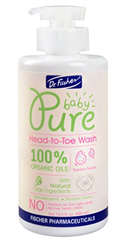 Dr. Fischer Pure Baby Shampoo And Body Wash With 100% Organic Oils & 97% Natural Origin Ingredients For Sensitive Skin Care Of Newborns Toddlers And Adults - Head To Toe (13.5 Oz) #TOP17