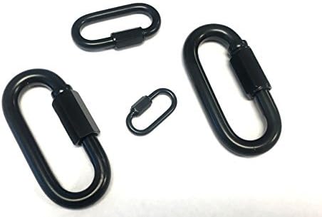 10pc Set 3/8" - Quick Link, Chain Link - Black Coated Satin Finish