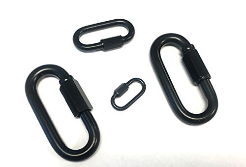 10pc Set 3/8" - Quick Link, Chain Link - Black Coated Satin Finish