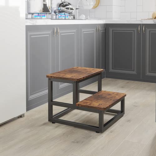 Step Stools For Adults, Bed Steps For High Beds,Kitchen Step Stool,Heavy Duty 2 Step Stool,Wide Wooden Step Stools For Kids, Step Stool For Rv #TOP3