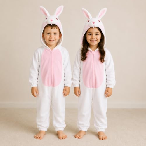 Image of kids zebra Animal Costume !Hooded fancy Dress Jamsuit For Boy & Girls ! Halloween Birthday & School Party Outfit ! Toddlers & Chidran Age 2-10 Yrs