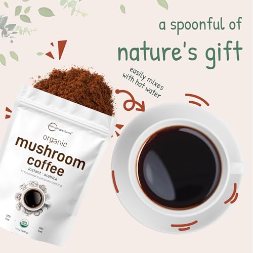 Organic Instant 10 in 1 Mushroom Coffee Powder, 158 Servings - Image 4