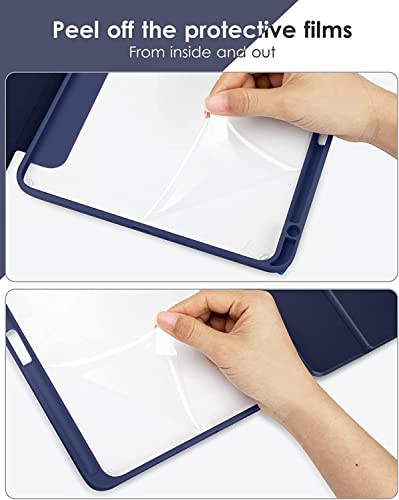 Image of ProElite Case Cover for Apple iPad (A16) 11th /10th Generation (2025 /2022), Transparent case Cover with Pencil Holder for iPad 11th /10th Gen 2025 /2022, Dark Blue