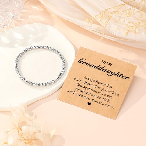 Image of Silver Bracelet for Daughter /Granddaughter /Niece /Sister /Friend Birthday Christmas Mother Valentines Day Gifts for Women