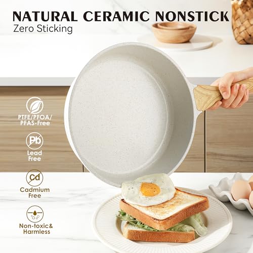 image for SENSARTE Nonstick Ceramic Cookware Set 23-Piece, Healthy Pots and Pans